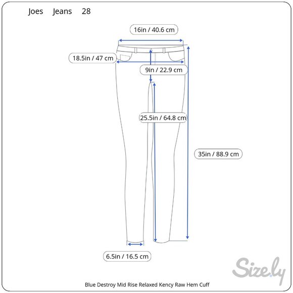 Joes Jeans Women 28 Blue Edison Destroy Denim Kency Mid Rise Boyfriend Slim Crop - Picture 9 of 9